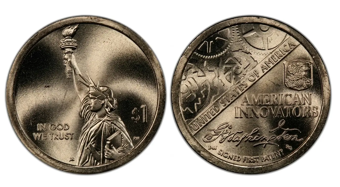 Macro view of a modern coin